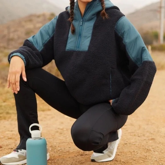 Free People Lead the Pack Fleece Pullover Large - Picture 2 of 7